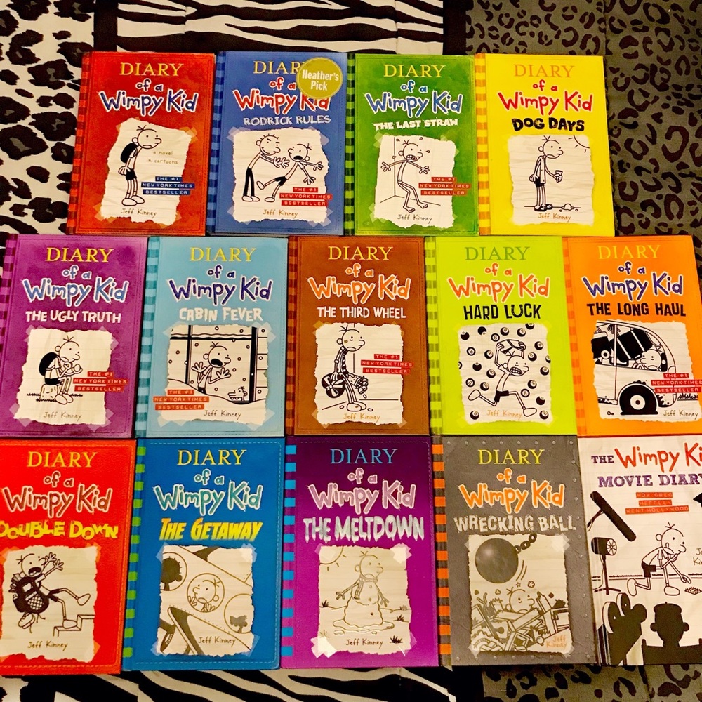 Diary of a Wimpy Kid by Jeff Kinney (1-14 + Movie Diary (excluding book 10))